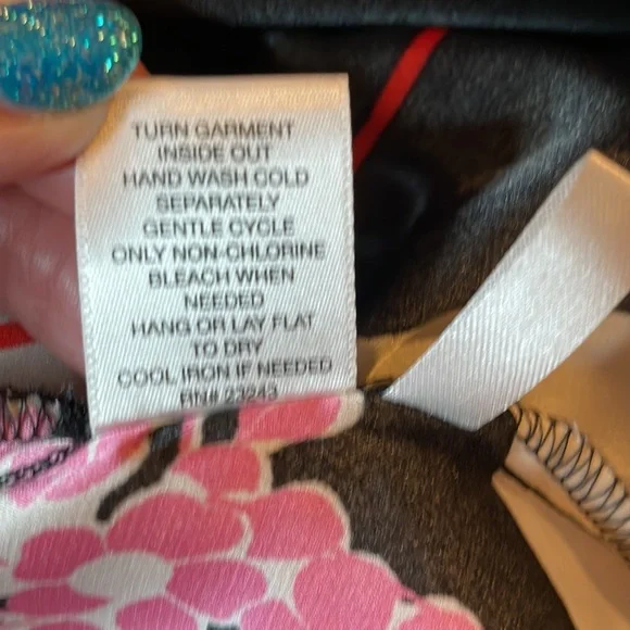 New York and Company small kimono top black red pink white tie waist belt V-neck - Picture 11 of 11